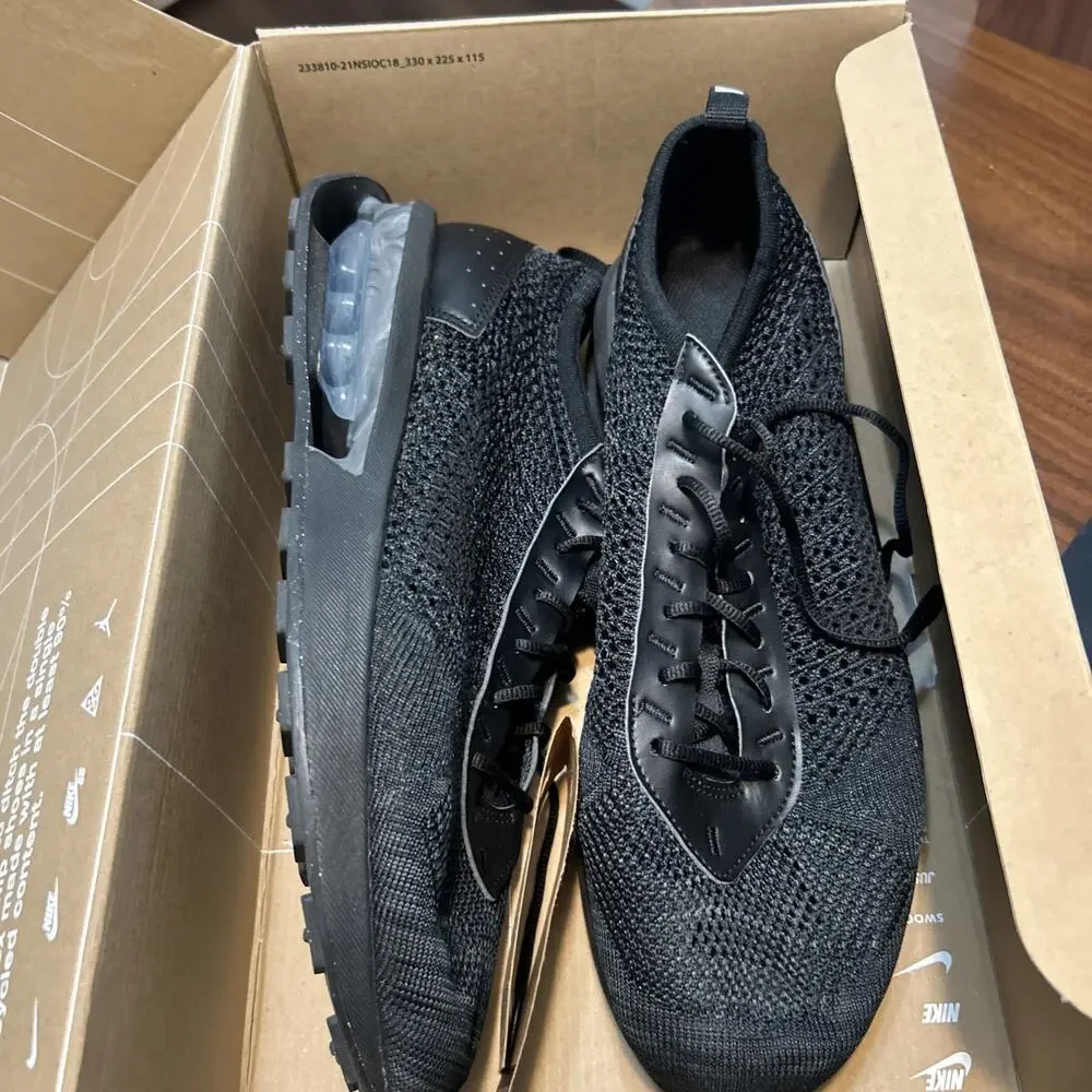 Nike Air Max Flyknit Racer Triple Black FD2764 001 w/Box Size 10.5